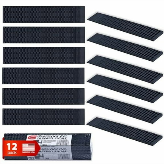 Glazelock Tapered Shim, Plastic, 12 Count