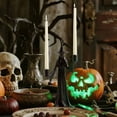 thumbnail image 6 of Gothic Witch Figurine with Candlestick, Spooky Halloween Tabletop Decoration for Living Room, Fireplace, Party & Indoor Display, 2 Pcs, 6 of 7