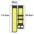 thumbnail image 3 of 22mm Smart Sports Watch Two-Color Silicone Replacement Strap, Breathable, Lightweight, Sweat & Water Resistant, Versatile for Various Occasions, 3 of 5