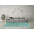 thumbnail image 3 of Ahgly Company Indoor Square Abstract Light Blue Modern Area Rugs, 6' Square, 3 of 4
