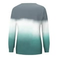 thumbnail image 5 of VEKDONE Gradient Color Sweatshirts for Women Long Sleeve Crewneck Pullover Casual Loose Fit Thin Fleece Tops Outdoor Streetwear Blouse Fall Clothes Top, 5 of 6