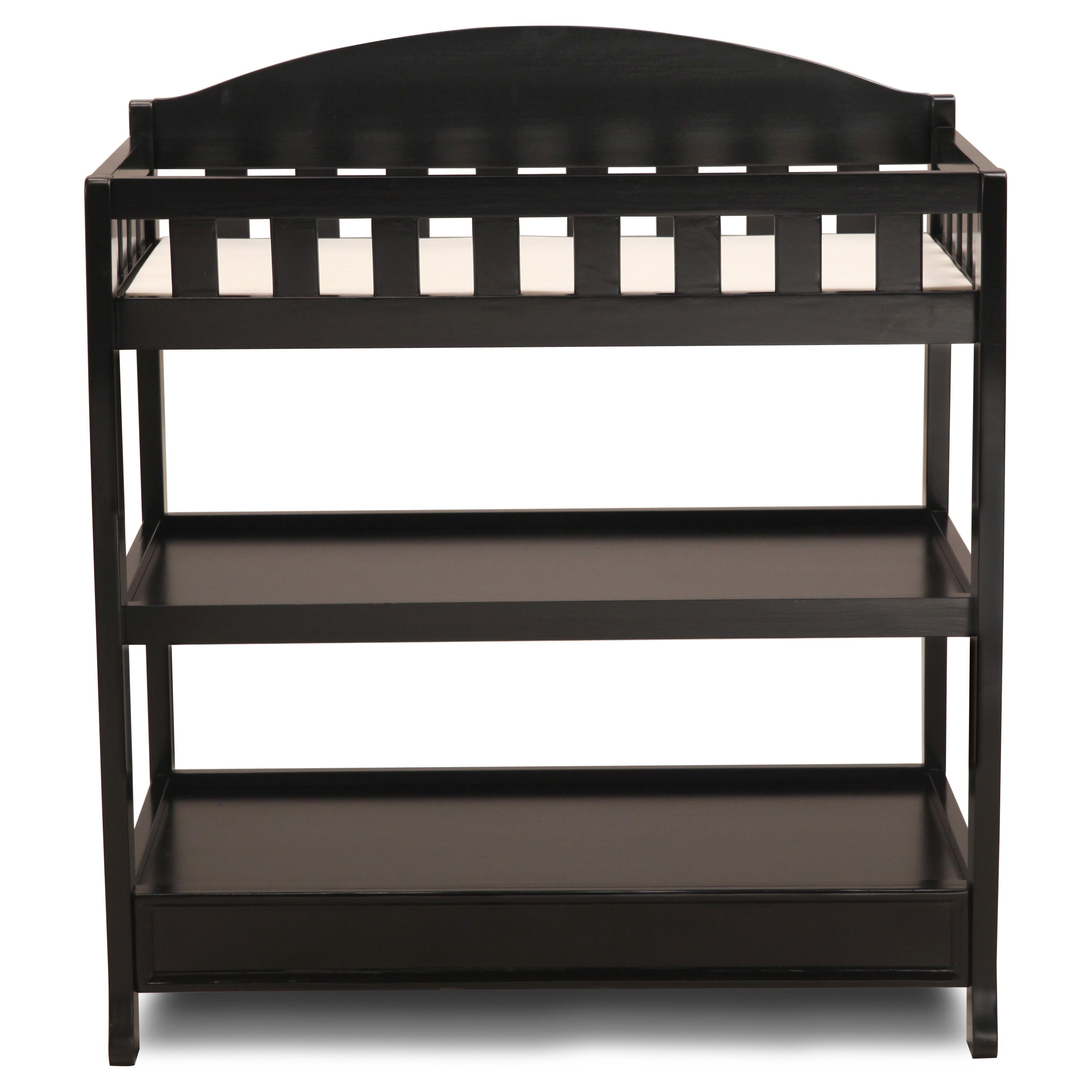 Delta Children Wilmington Changing Table with Pad, Ebony Black