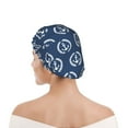 thumbnail image 6 of Gaeub Navy Nautical Shower Caps for Women Men,Double Waterproof Layers Bathing Hat,Elastic and Reusable Bath Caps, 6 of 7