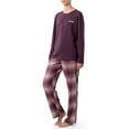 thumbnail image 5 of Wrangler Women's & Women's Plus Long Sleeve Top and Flannel Pajama Bottom, 2-Piece Set, 5 of 13