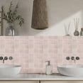 thumbnail image 6 of Peel and Stick Backsplash Tiles, 10 Sheets Rabat Pink Faux Spanish Handmade Tile for Kitchen, Bathroom, Wall Tile (12" x 12"), 6 of 7
