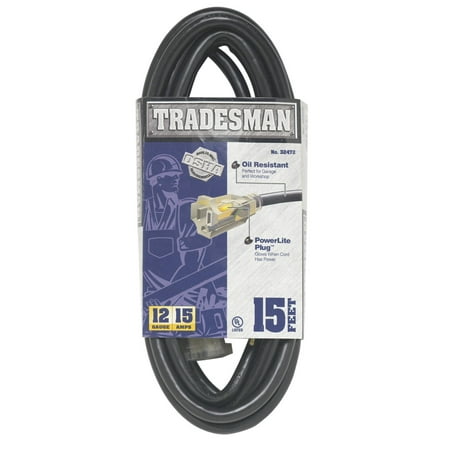 

Woods 32472 12/3 15 Black Sjtow Heavy Duty Extension Cord For Indoor/Outdoor Use