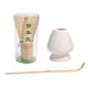 thumbnail image 4 of Juego de batidor de té matcha de estilo japonés, exquisito soporte de batidor de cerámica de bambú para té. Un blanco, 4 of 9