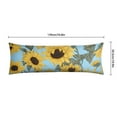 thumbnail image 6 of Boho Sunflower Body Pillow Cover – Soft & Breathable, Hidden Zipper, 20"x54", Vintage Floral Print with Butterflies & Bees – Gift for Side Sleepers, Pregnancy, Farmhouse Decor, 6 of 7