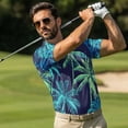 thumbnail image 2 of Uorisanigo Palm Tree Couple Matching Outfit His and Hers Clothing Mens Golf Shirts Quick Dry Short Sleeve Shirts for Athletic and Womens Golf Clothes Build in Shorts with Pockets, 2 of 8
