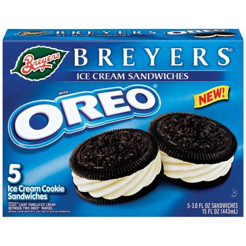 Breyers Oreo Cookie 3 Oz CoBrands, 5 ct