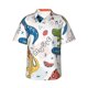thumbnail image 1 of Fotbe Dinosaur Camisa Hawaiana para Hombre Unisex – Camisa Casual de Verano con Botones de Manga Corta de Algodón y Lino,Large, 1 of 7
