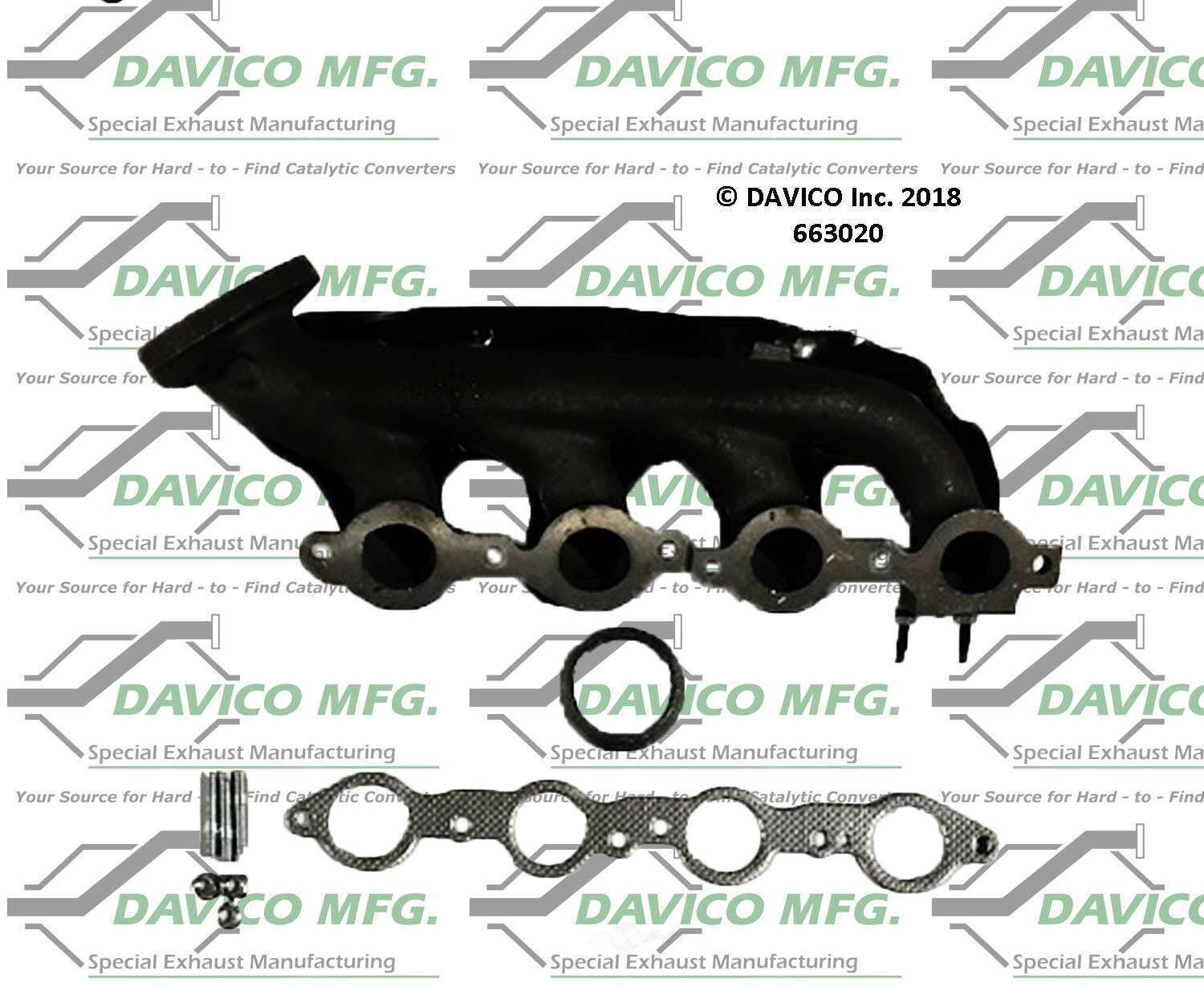 Davico Mfg 663020 Stand alone Exact-Fit exhaust manifold
