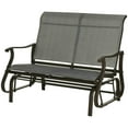 thumbnail image 6 of Barara King Patio Glider Chair, Outside Rocking Glider Swing Chair,2-Person Outdoor Glider Bench，Patio Glider Loveseat Chair,2 Seats Porch Rocking Glider, Mixed Grey, 6 of 11