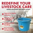 thumbnail image 3 of Little Giant Heavy Duty 22 Quart Flat Back Plastic Bucket with Metal Handle, 3 of 10