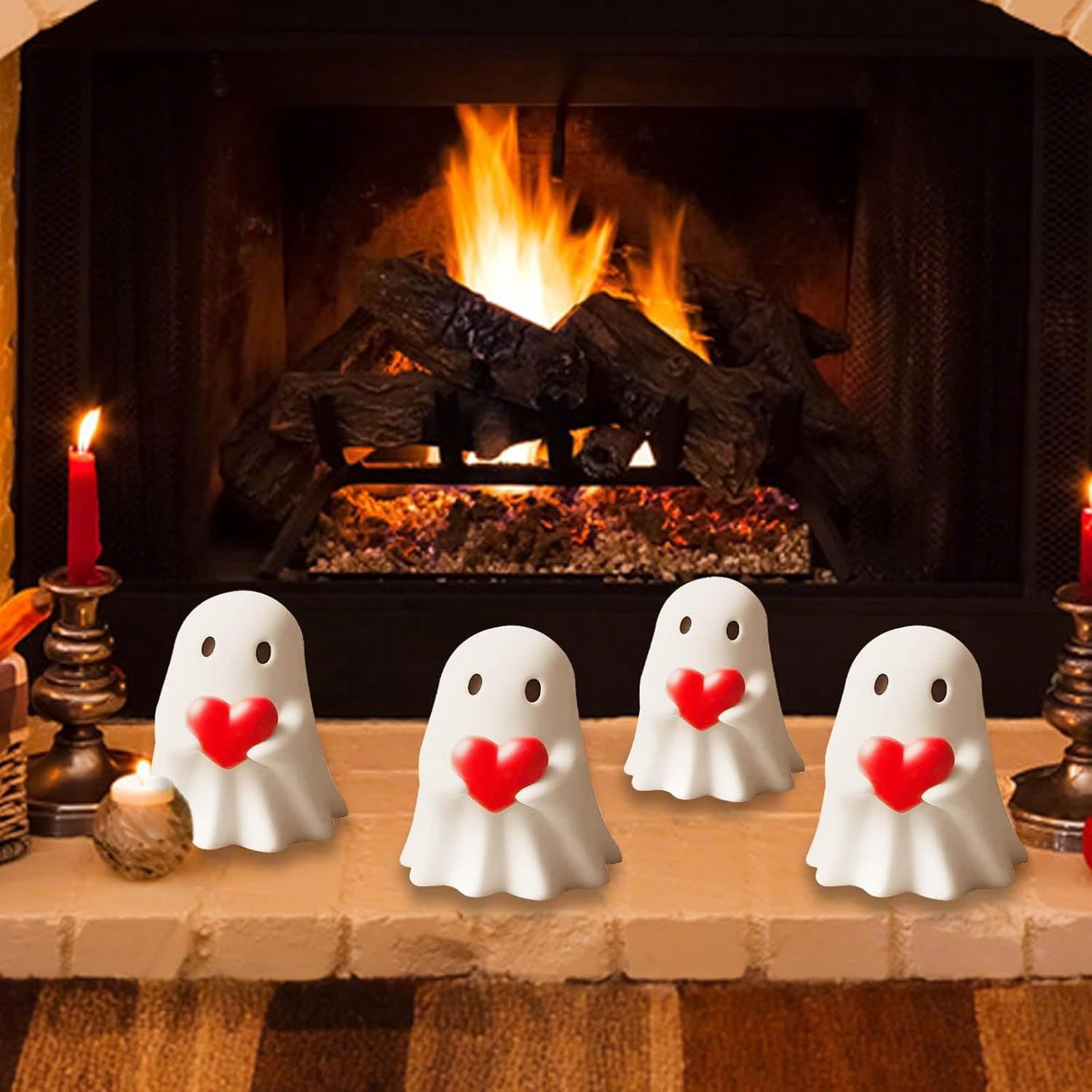 Handmade Resin Ghost Figurines for Halloween Home Decor and Gift Collection