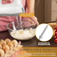 thumbnail image 3 of KEINXS 4 Pcs Hand Mixer Attachments Rustproof Stainless Steel Dough Hooks Nonstick Hand Mixer Beaters and Hand Mixer Dough Hooks for Beating Eggs Butter Sugar, 3 of 10
