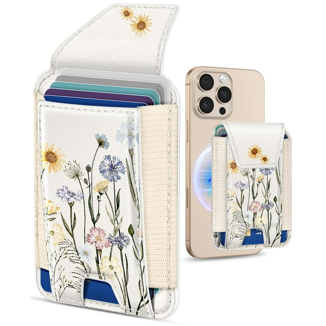 Cartera de teléfono para mujer Shorogyt compatible con Magsafe Wallet