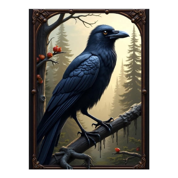 Diamond Art Kits for Adults - Classic Modern Crow Print No.78 5D Frameless Dimond Painting Kit for Adults Beginner, Round Diamond Kits for Home Wall Decor, Gift for Women