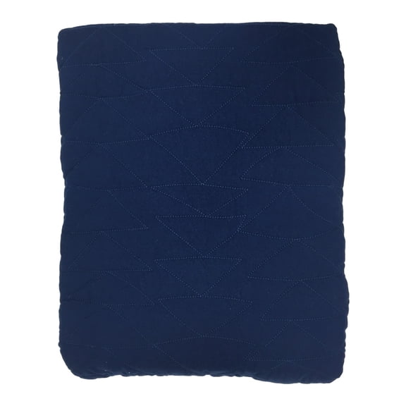 Pillowfort Reversible Solid Navy Blue Stitched Twin Bed Quilt