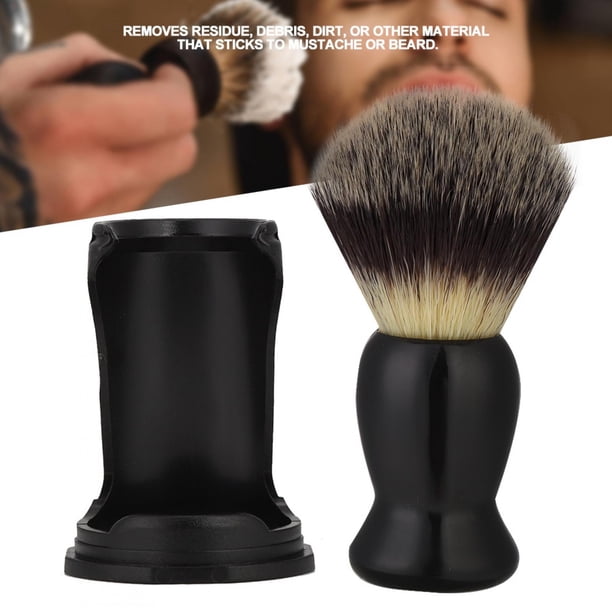 MAVIS LAVEN Brocha de Afeitar Titular, hogar Profesional acrílico Negro brocha de Afeitar Titular Soporte Barba Herramienta(Houler+Brush) EOTVIA NO