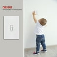 thumbnail image 3 of ENERLITES Screwless Toggle Switch Wall Plate, Child Safe Light Switch Cover, Standard Size 1-Gang 4.68" x 2.93", Unbreakable Polycarbonate Thermoplastic, UL Listed, SI8811-W, Glossy, White, 3 of 5