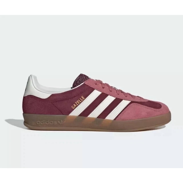 Adi-das Originals Gazelle Indoor Maroon White IF9647 Men Size 7.5-13 New Trainer