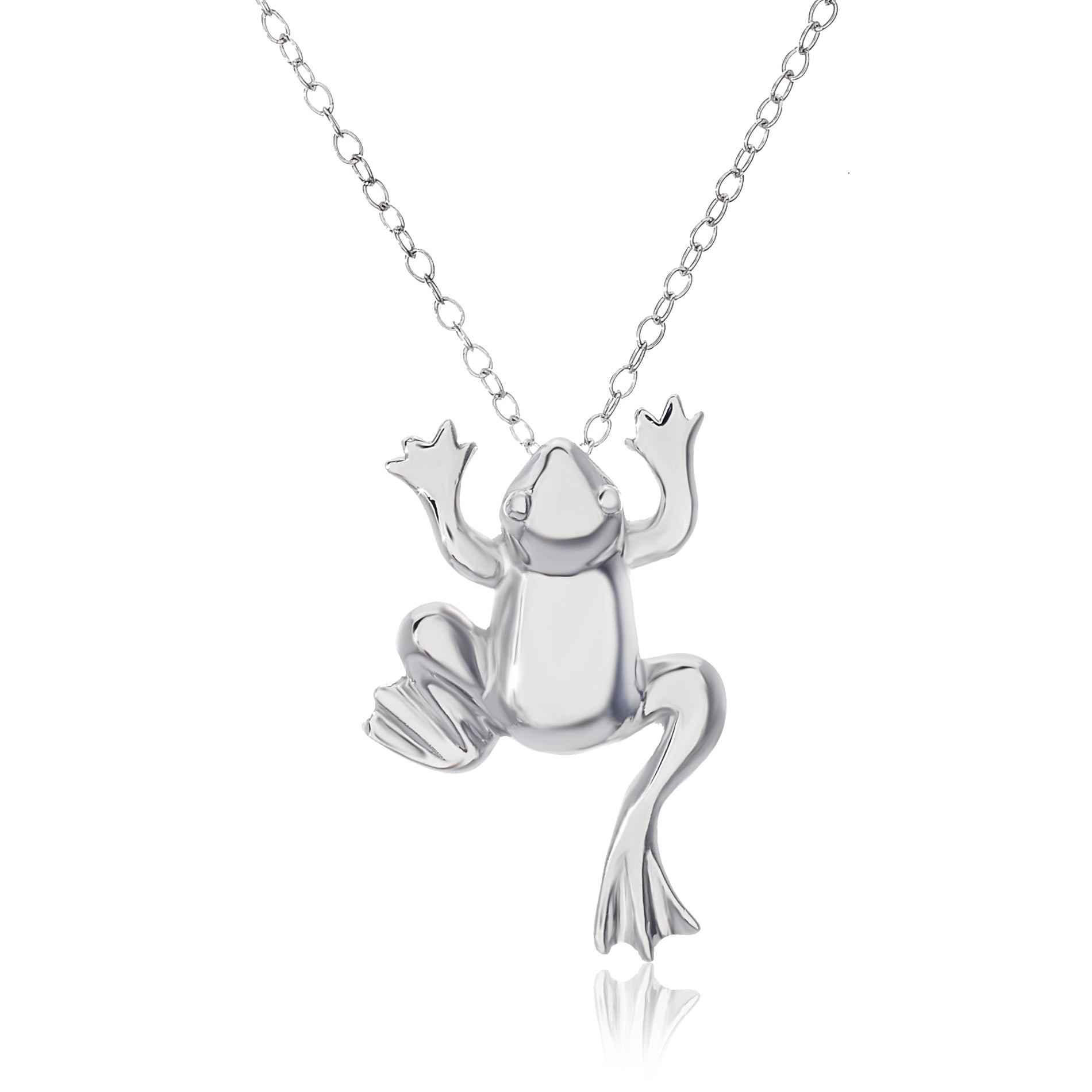 8 Metal Climbing Frog Charms Antique Silver Tone