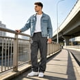 thumbnail image 6 of GrmtClth Sweatpants for Men Relaxed Baggy Wide Leg Lightweight Fabric Gym Training Pants With Deep Storage Pockets, 6 of 8