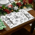 thumbnail image 2 of Easter Bunny Egg Pattern Linen Print Kitchen Dining Room Insulated Decorative Placemat（2）, 2 of 7