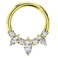 thumbnail image 2 of APIPEE Titanium Micro Cubic Zirconia Hinged Nose Hoop Ring Body Jewelry Unisex, 2 of 7