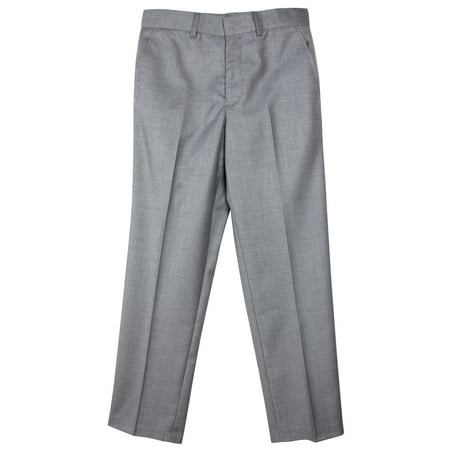 

Spring Notion Boys Flat Front Dress Pants Grey