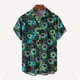 thumbnail image 4 of Blusa y camisa de manga corta con cuello vuelto para hombre, camisa de cuello abotonado con estampado de carnaval, blusa de longitud media para hombre, 4 of 7