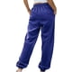 thumbnail image 5 of ICHUANYI Clearance Women's Fashion Casual Solid Elastic Waist Trousers Long Straight Pants(Blue, XL) ICHUANYI WER2023080905737, 5 of 7