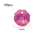 thumbnail image 2 of Cuentas octagonales de cristal de 14 mm, atrapasueños de cortina de cristal, piezas de guirnalda de cristal, paquete de 100, 2 of 5
