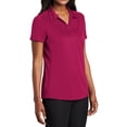 thumbnail image 4 of Womens Diamond Jacquard Polyester Polo Black X-Large, 4 of 5