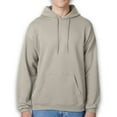 thumbnail image 2 of Hanes Ecosmart Hooded Sweatshirt for Men, 50/50 Cotton-Poly Blend, Durable Low-Pill Fleece, Pouch Pocket & Ribbed Cuffs, Sand, Pack 2, 2XL, 2 of 6