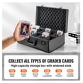 thumbnail image 4 of Graded Card Storage Box, 162 PSA Cards Holder, Sports Card Case with Lock & Foam Dividers, Fits BGS, SGC, Toploaders, Card Carrying Case, 4 of 9