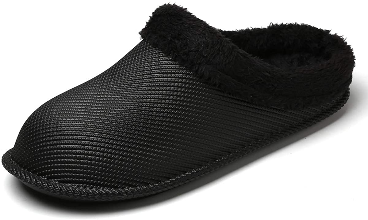 mens fur lined clogs