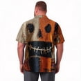 thumbnail image 5 of Halloween Print Big and Tall Mens polo shirts Advantage Performance Golf Polos for Men Casual Work Mens Polo Shirt Summer Classis Relaxed Fit Short Sleeve Polo Shirt Brown 3XL, 5 of 6