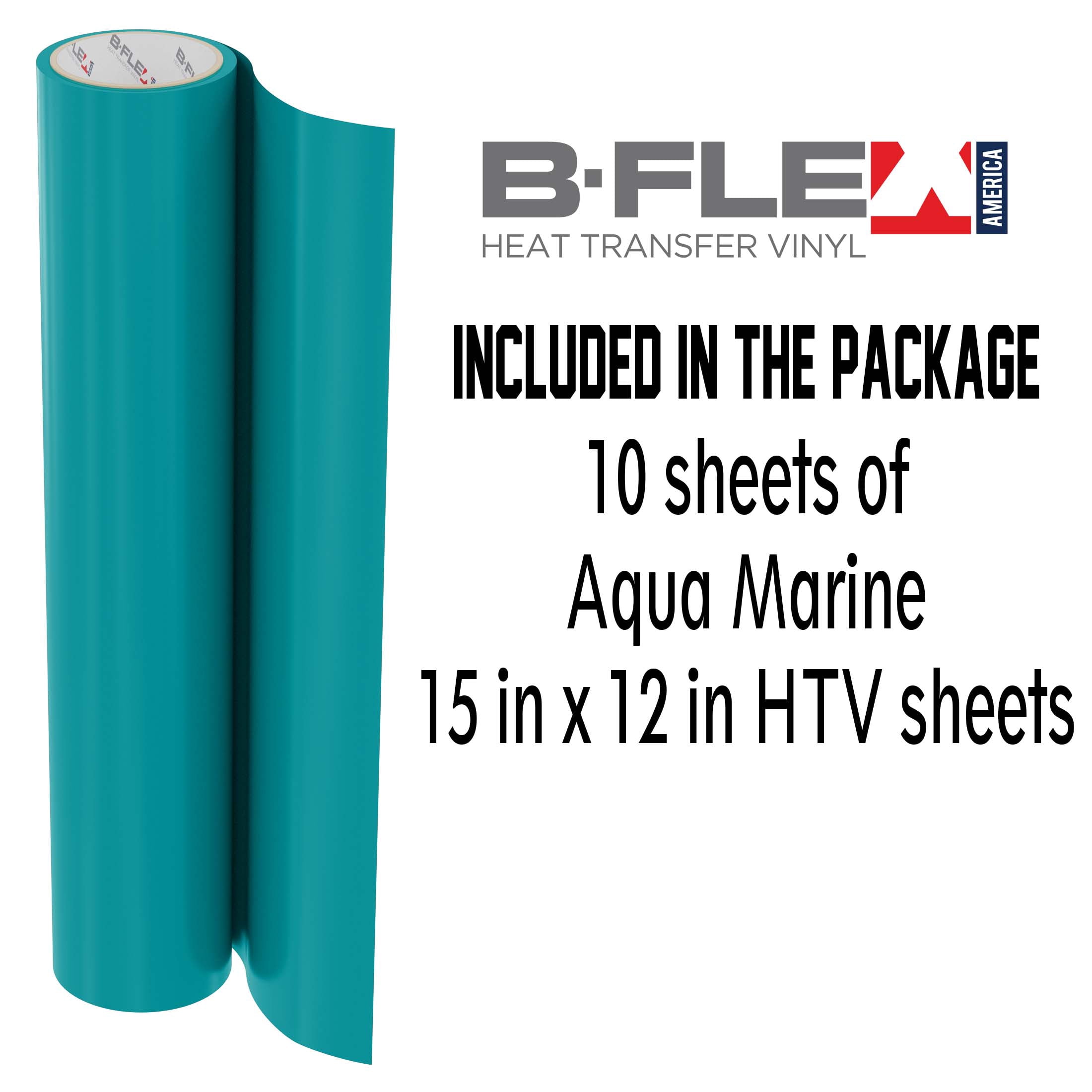 B-flex Gimme5 HTV 15in x 12in 10 sheets pack Aqua Marine