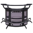 thumbnail image 3 of Dallas 3-piece Curved Freestanding Home Bar Cabinet Black, 3 of 12