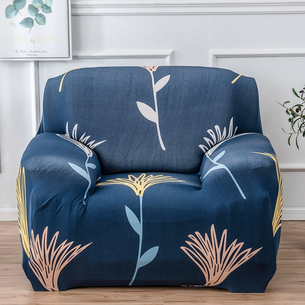 1 2 3 4 Seater Printed Sofa Cover Couch Slipcover, Elastic Stretch Armchair / Loveseat / Couch Sectional Sofa Slipcover Furniture with 1 Pillowcase Protector Dog Pet