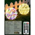 thumbnail image 2 of Bolas de Luces Navideñas Fairdeer Paquete de 8 para Exterior con Control Remoto, 2 of 7