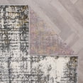 thumbnail image 5 of World Rug Gallery Geneva Contemporary Distressed Absract Area Rug - Yellow 5'x7', 5 of 10