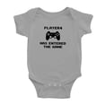 thumbnail image 3 of Player 3 Player 4 Has Entered The Game Funny Newborn Twins Baby Rompers Clothes (Gray, 0-3M), 3 of 5