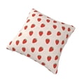 thumbnail image 2 of Rateoe Hand Drawn Strawberry Pattern Throw Pillow Cover Premium Pillow Stuffer Sham Square for Decorative Cushion Bed Couch Sofa(Pillow insert not included), 2 of 8