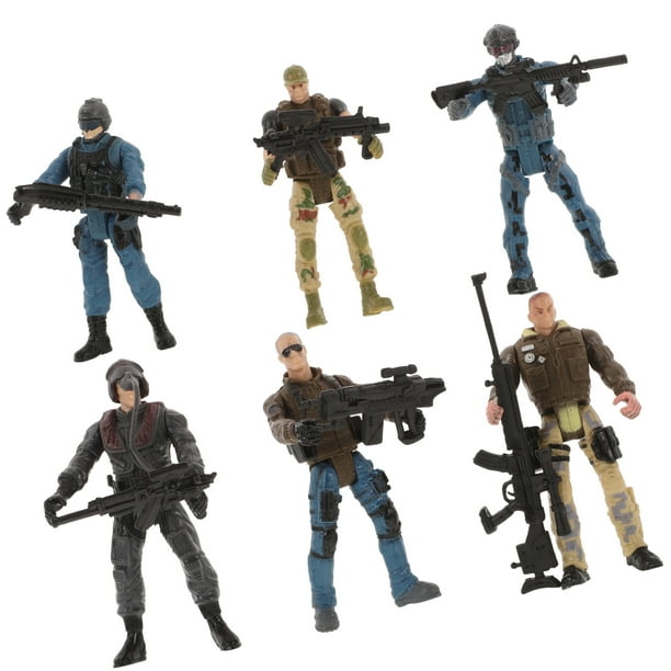 6Pcs Soldier Force Toy for Adults Detailed Display Miniature