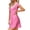 Rose Pink Leopard, variant on Ekouaer Women's Satin Nightgown Sleepwear Lace V Neck Side Slits Nightie Short Sleeves Nightshirt