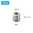 thumbnail image 2 of Unique Bargains Adaptateurs de Filetage Manchon Réducteur Écrou 20 Pcs M6x1 Mâle à M3x0.5 Femelle Réparation Insert Écrou 6mm, 2 of 7