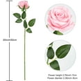thumbnail image 4 of 12PCS Artificial Silk Flowers Realistic Roses Bouquet Long Stem for Home Wedding Decoration Party (12pcs-Pink), 4 of 6